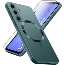 Etui do Samsung Galaxy A36 5G, ColorMag, do MagSafe, zielone + Szkło hartowane 9H