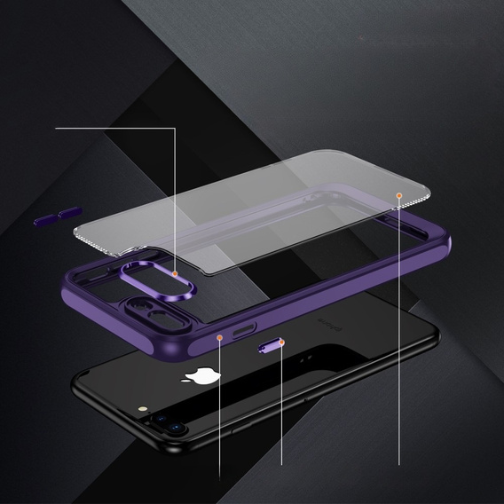 Etui do iPhone 7 Plus / 8 Plus, ERBORD Impact Guard, ciemnofioletowe