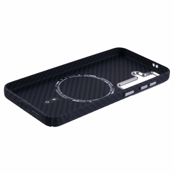 Etui do Samsung Galaxy S25, Carbon Fiber MagSafe, czarne