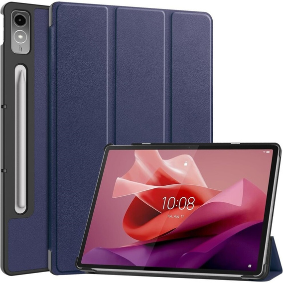 Etui do Lenovo Tab P12, Trójdzielne z miejscem na rysik, Granatowe