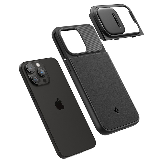 Etui SPIGEN do iPhone 15 Pro Max, Optik Armor MagSafe, Czarne