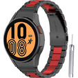 Pasek Bransoleta do Samsung Galaxy Watch 4/5/6 40/42/43/44/45/46/47mm, Czarna / Czerwona
