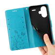 Etui z klapką do Xiaomi Redmi Note 13 Pro+, Butterfly, niebieskie