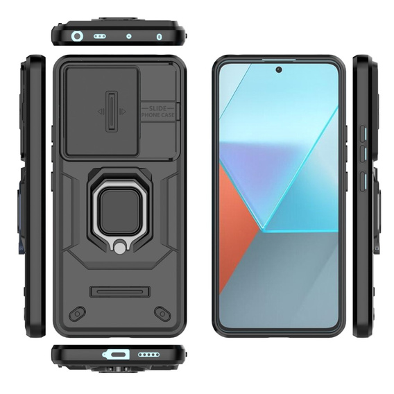 Etui KickStand Camera Lens do Xiaomi Redmi Note 13 Pro 5G, czarne