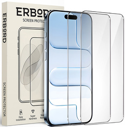 2x Szkło Hartowane do iPhone Air, ERBORD 9H Hard Glass, szybka