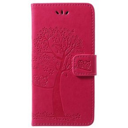 Etui z klapką do Huawei P20 Lite, Tree, różowe