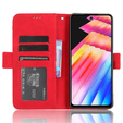 Etui z klapką do Infinix Hot 30, Card Slot, czerwone