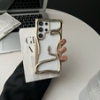 Etui do Samsung Galaxy S25 Ultra z motywem węża i elektroplatowanym wykończeniem – złote