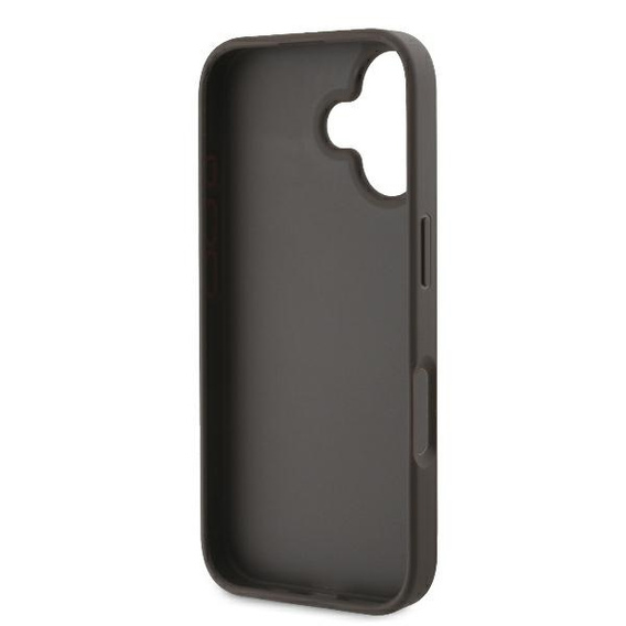 Etui GUESS do iPhone 16, 4G Big Metal Logo, brązowe