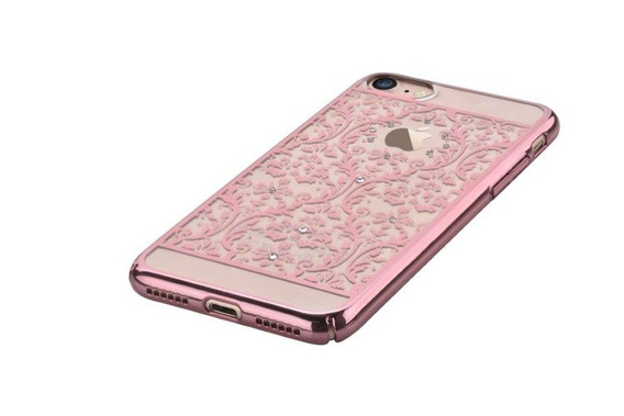 Etui DEVIA Baroque Swarovski Crystals do iPhone 7/8/SE 2020/SE 2022 - Różowy, rose gold
