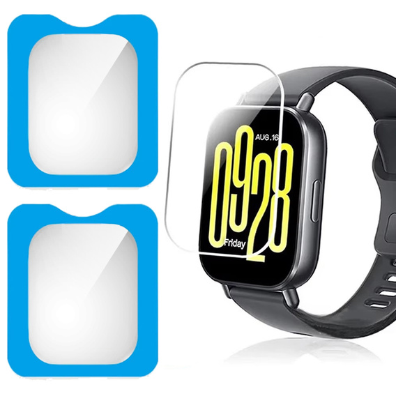 2x Szkło Hartowane z ramką do montażu ERBORD do Xiaomi Redmi Watch 5 Active