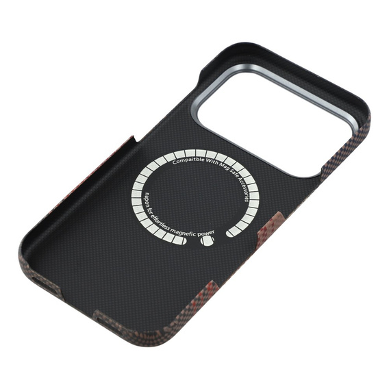 Etui do iPhone 17 Pro, z włókna aramidowego, do MagSafe, żółte
