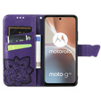 Etui z klapką do Motorola Moto G32, Butterfly, fioletowe