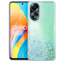 Etui do Oppo A58 4G, Glittery, zielone