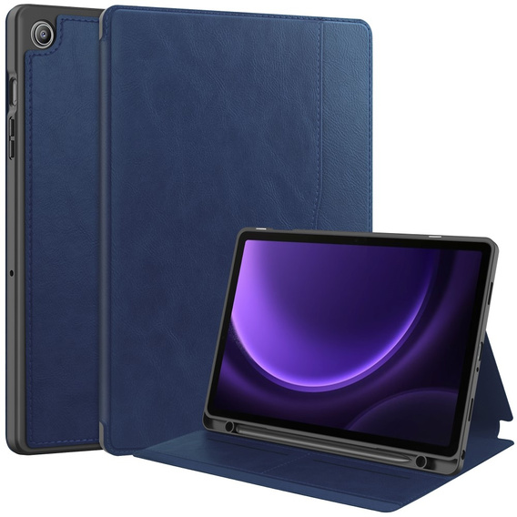 Etui do Samsung Galaxy Tab S9 FE / S10 FE, Business Card and Pen Slot, niebieskie
