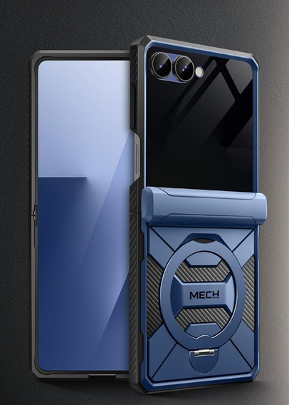 Etui do Samsung Galaxy Z Flip 7, Tongate MECH Magsafe, niebieskie