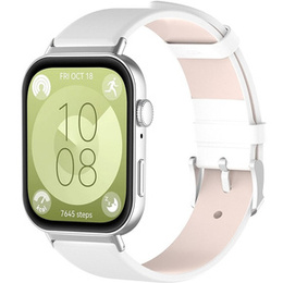 Pasek Skórzany do Huawei Watch Fit 4 / 4 Pro / 3, Biały