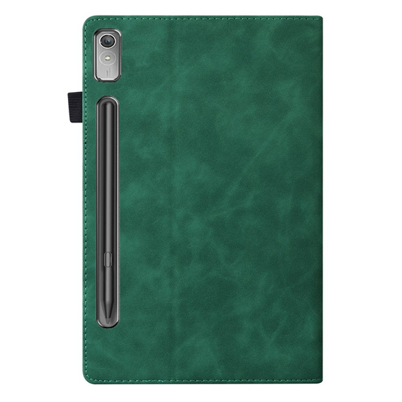 Etui do Lenovo Tab P12, Classic, z miejscem na rysik, zielone