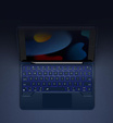 Etui z klawiaturą do iPad 10.2" 2021/2020/2019 (9/8/7 gen.), Dexnor Magnetic Keyboard Touchpad, niebieskie