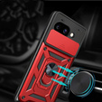 Etui pancerne do Google Pixel 9A, CamShield Slide, czerwone