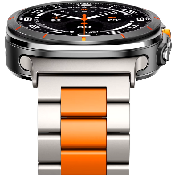 Bransoleta do Samsung Galaxy Watch Ultra 47mm, Tytanowa / Pomarańczowa