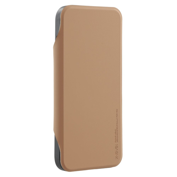 Etui z klapką do iPhone 16 Pro z MagSafe, odczepianymi pleckami, kieszonką na kartę i podstawką – brązowe