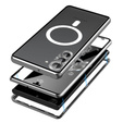 Etui Magnetic Dual Glass MagSafe do Samsung Galaxy S24, srebrne
