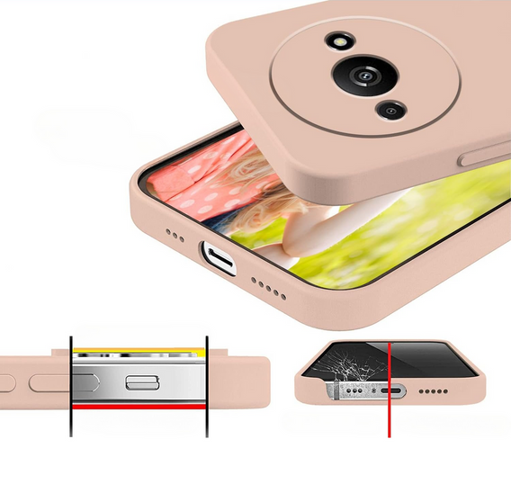 Etui do Xiaomi Redmi A3, Silicone Lite, różowe