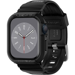 Pasek z etui Spigen do Apple Watch 4/5/6/7/8/9/SE 44/45mm, Rugged Armor Pro, Czarny