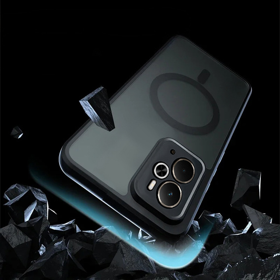 Etui do Realme 14 5G / Realme 14T 5G, do MagSafe, ERBORD Matt Case, czarny + Szkło na ekran