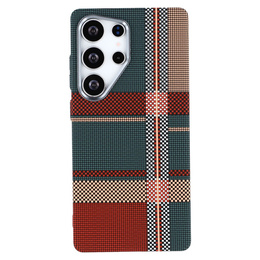 Etui do Samsung Galaxy S25 Ultra, Carbon Fiber MagSafe, czerwone / zielone