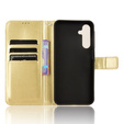 Etui z klapką do Samsung Galaxy A26 5G, Crazy Horse Wallet, złote