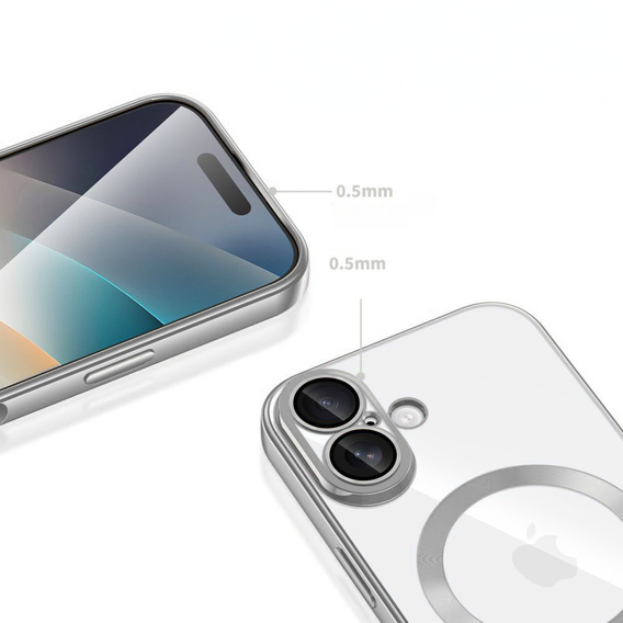 Etui do iPhone 17 Electro MagSafe – srebrne