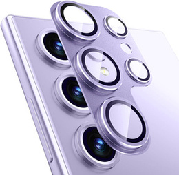 2x Osłona ze szkłem na obiektyw do Samsung Galaxy S24 Ultra, ERBORD, fioletowa