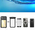 Etui Wodoodporne IP68 do iPhone 15, SHELLBOX MagSafe, czarne