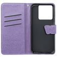 Etui z klapką do Xiaomi Poco X6 5G, Butterfly, fioletowe
