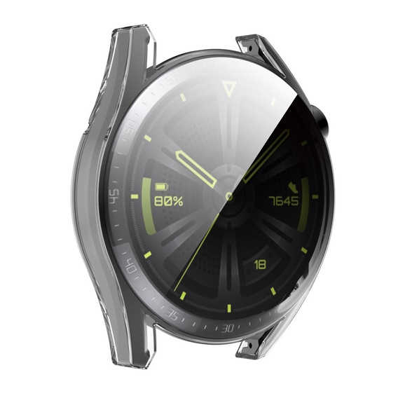 2w1 Etui z osłoną na ekran do Huawei Watch GT 3 46mm, Przezroczysty