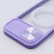 Etui do iPhone 15 Plus, Slide Camera Magsafe, fioletowe