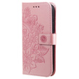 Etui z klapką do Samsung Galaxy S21 FE, Mandala, różowe rose gold