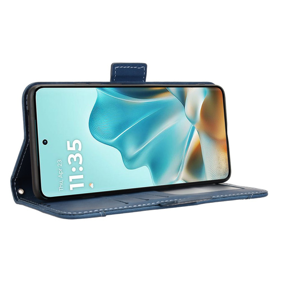 Etui z klapką do Motorola Edge 60 / 60 Fusion, Card Slot, granatowe
