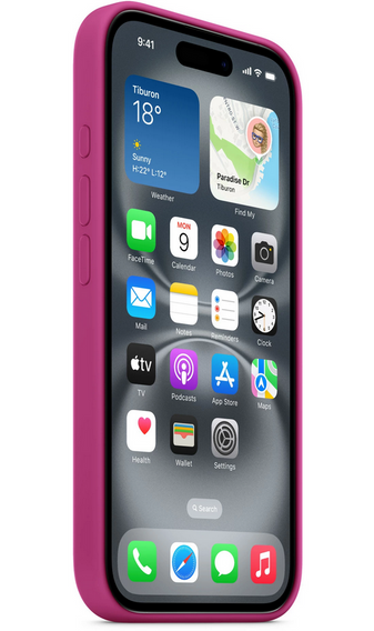 Oryginalne Etui Apple Silicone Case MagSafe do iPhone 16, Fuschia MYY53ZM/A