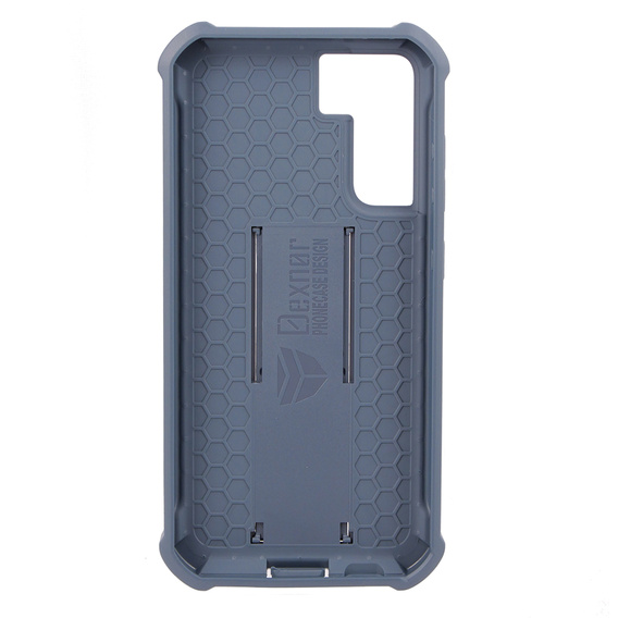 Etui pancerne do Samsung Galaxy S21 FE, Dexnor Full Body, granatowe