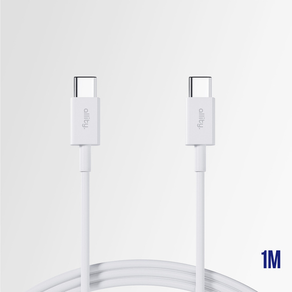 Allity AUC-03 USB-C – USB-C 1.0 m 60W, szybkie ładowanie - biały 