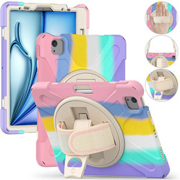 Etui do iPad Air 11" 2025/2024 (7/6 gen.), Pancerne obrotowe 360, Wielokolorowe