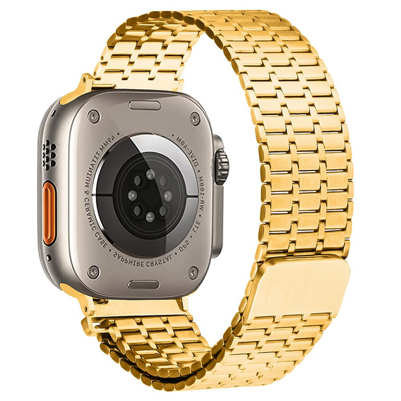 Stalowa Bransoleta do Apple Watch 1/2/3/4/5/6/7/8/9/10/11/SE Ultra 1/2/3 42/44/45/46/49mm, Złota