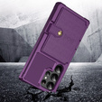Etui do Samsung Galaxy S24 Ultra, Card Holder Kickstand, fioletowe