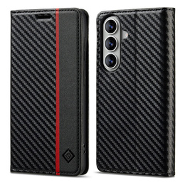 Etui z klapką do Samsung Galaxy A37 5G, Carbon LC.IMEEKE, czarne