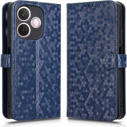Etui z klapką do Oppo A5 Pro 5G, Wallet Rhombus, niebieskie