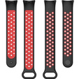 Pasek Silikonowy do Xiaomi Smart Band 10 / 9 / 8, Czarny / Czerwony