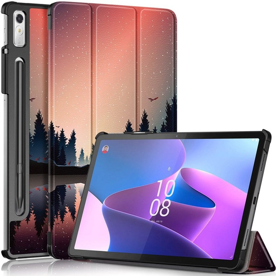 Etui do Lenovo Tab P11 Pro Gen 2 TB132FU TB132XU 11.2", Smartcase z miejscem na rysik, forest and lake